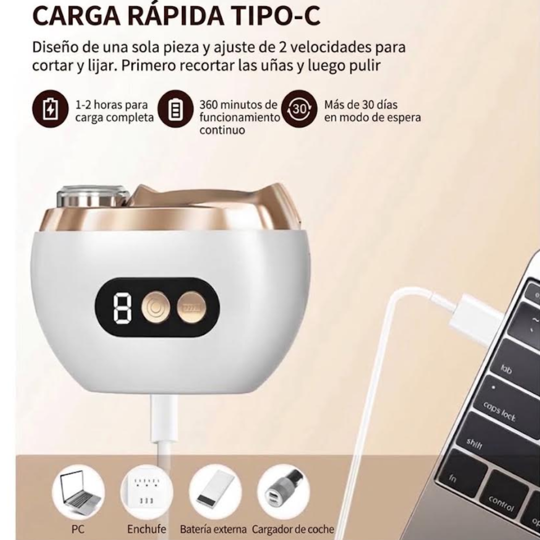 Cortauñas Eléctrico Automático 3 en 1